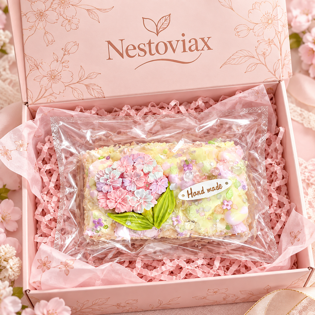 Nestoviax® Floral Stress Relief Squishy – Soft Pastel Squeeze Toy