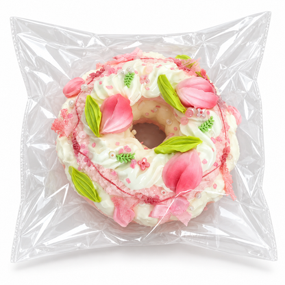 Nestoviax® Floral Donut Stress Relief Squishy – Soft Pastel Squeeze Toy
