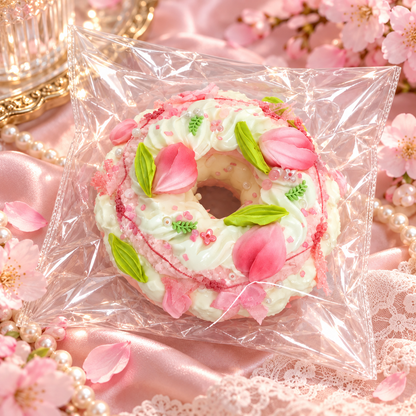 Nestoviax® Floral Donut Stress Relief Squishy – Soft Pastel Squeeze Toy