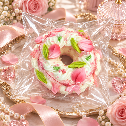 Nestoviax® Floral Donut Stress Relief Squishy – Soft Pastel Squeeze Toy