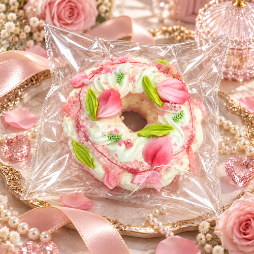 Nestoviax® Floral Donut Stress Relief Squishy – Soft Pastel Squeeze Toy