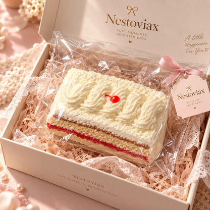 Nestoviax® Strawberry Cream Cake Squishy – Soft Dessert Stress Relief Toy
