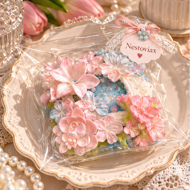 Nestoviax® Floral Garden Squishy – Soft Pastel Stress Relief Squeeze Toy