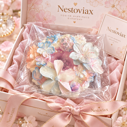 Nestoviax® Floral Wreath Squishy – Soft Pastel Stress Relief Squeeze Toy