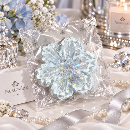 Nestoviax® Snowflake Flower Squishy – Glittery Soft Stress Relief Squeeze Toy