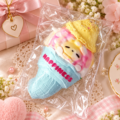 Nestoviax® Ice Cream Character Squishy – Cute Soft Stress Relief Squeeze Toy
